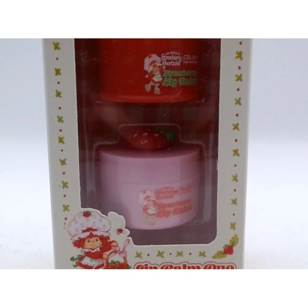 Celavi -Strawberry Shortcake, Lip Balm Duo, Strawberry Flavored,BRAND NEW IN BOX